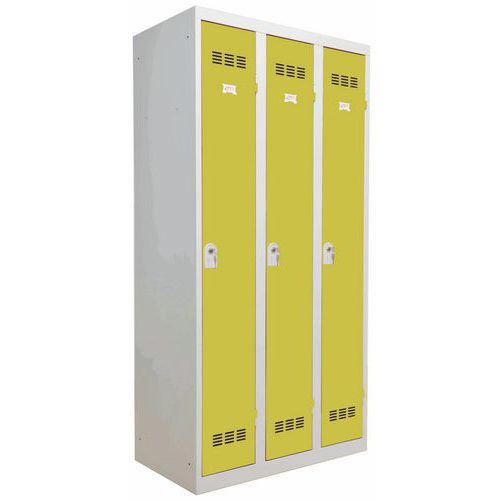 Vestiaire Industrie Propre 3 Colonnes 300mm Clés Anis