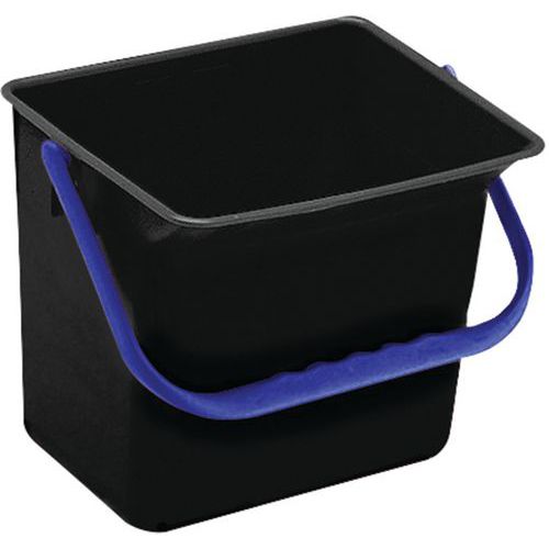 Seau Noir Avec Anse Bleue 6l