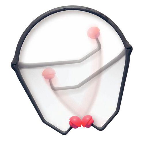 Howard Leight - Arceau antibruit Percap Pliable - 24 dB - Léger et Confortable - Noir/Orange