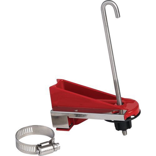 Brady - Système de condamnation vanne boisseau sphérique petite taille - Rouge - Hauteur 108.20 mm - Sécurité fiable