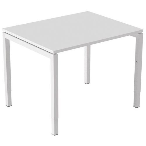 Bureau Réglable À Manivelle 100 Cm - Blanc