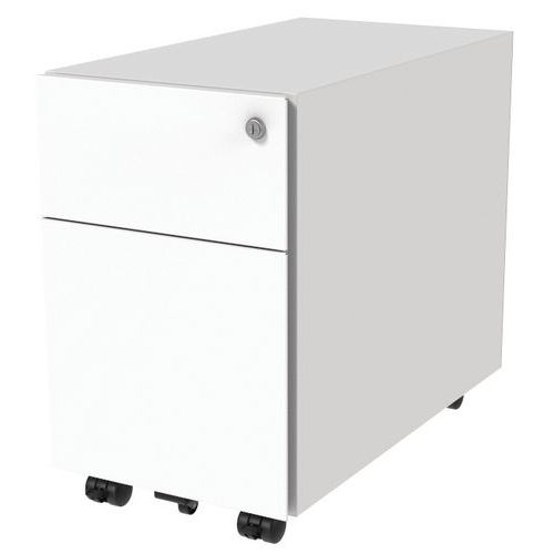 Robberechts - Caisson mobile 2 tiroirs Inesa - Blanc - Acier - 51.4x42x60cm - Monté - Éco-responsable