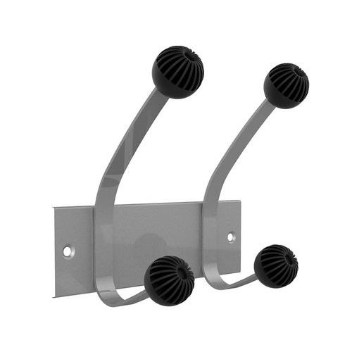 Unilux Hakea Patère Double Gris Métal/noir