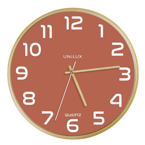 Pendule Quartz Baltic Brique/hêtre