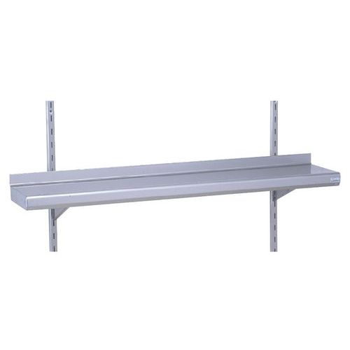 Étagère murale à crémaillère Gris 200 cm - 1 niveau 39 cm profondeur - Robuste et pratique