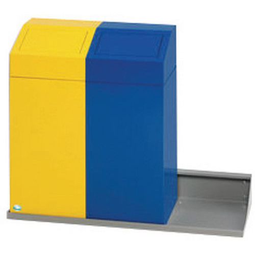 Support Mural Pour Conteneur Tri Sélectif De 45 L Triple