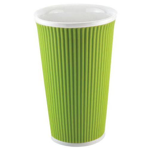Mug 45 cl thermo protecteur Vert ondulé Les Artistes Mug 45 cl thermo protecteur Vert ondulé Les Artistes
