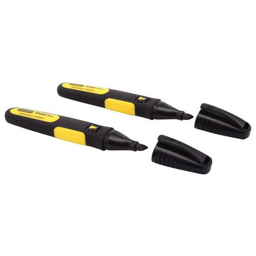 Stanley 2 Marqueur Permanent à Pointe Large Biseautée