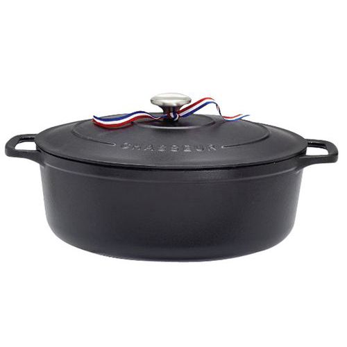 Cocotte En Fonte Ovale 27 Cm Noire Sublime Chasseur
