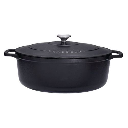 Cocotte En Fonte Ovale 31 Cm Noire Sublime Chasseur