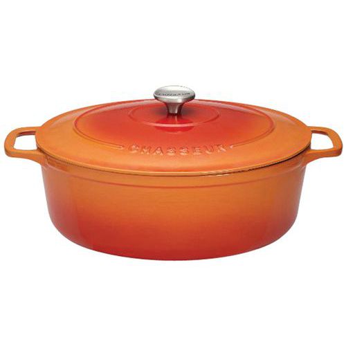 Cocotte en fonte ovale 33 cm Orange Sublime Chasseur Cocotte en fonte ovale 33 cm Orange Sublime Chasseur