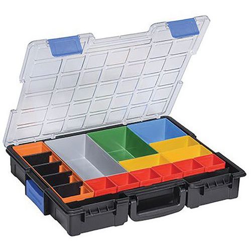 Allit - Mallette compartimentée EuroPlus Pro K 44-18 - 18 compartiments - Rangement d'outils professionnel