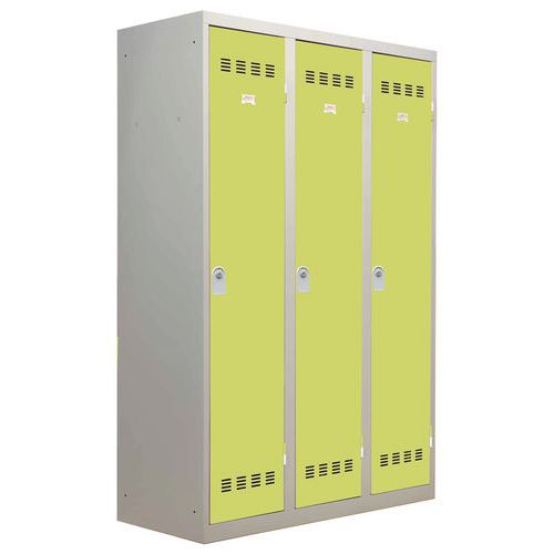 Vestiaire Industrie Salissante 3 Colonnes 400mm Clés Anis