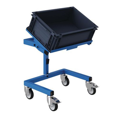 Sofame - Desserte d'atelier SRI2 - Hauteur réglable 630-880mm - Plateau inclinable 30° - Charge 150kg - Bleu