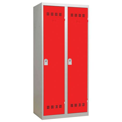 Vestiaire Industrie Salissante 2 Colonnes 400mm Clés Rouge