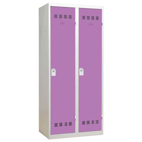 Vestiaire Industrie Salissante 2 Colonnes 400mm Clés Prune