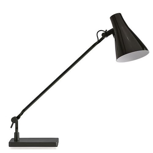 Lampe De Bureau Solus Led Noire Bras Simple - Socle