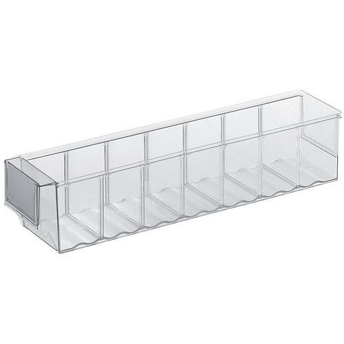 Bac-tiroir Lxlxh=400x91x81mm Transparent