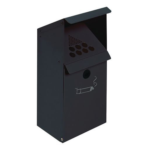 Cendrier Mural Acier - Avec Support - 3.7l - Anthracite