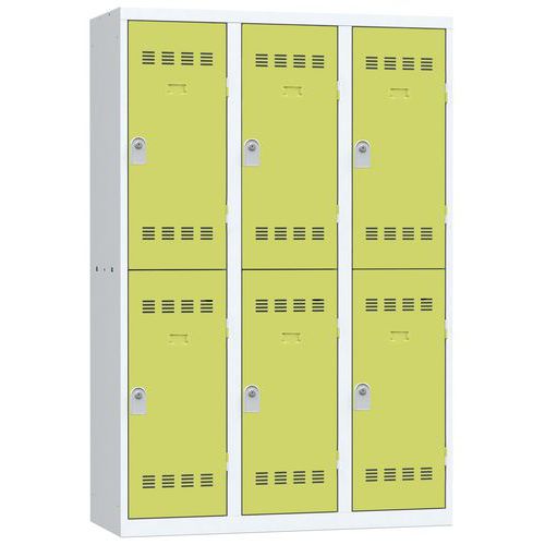 Vestiaire 3 Colonnes 400mm 2 Cases Clés Anis