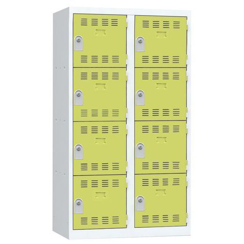 Vestiaire 2 Colonnes 400mm 4 Cases Clés Anis