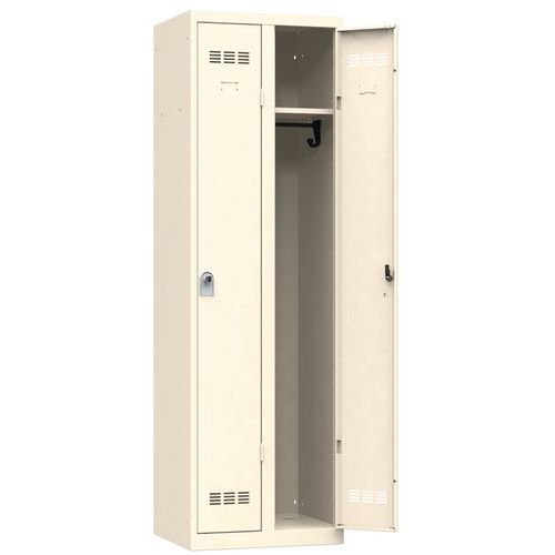 Vestiaire Bureau 2 Colonnes 300mm Moraillon Beige