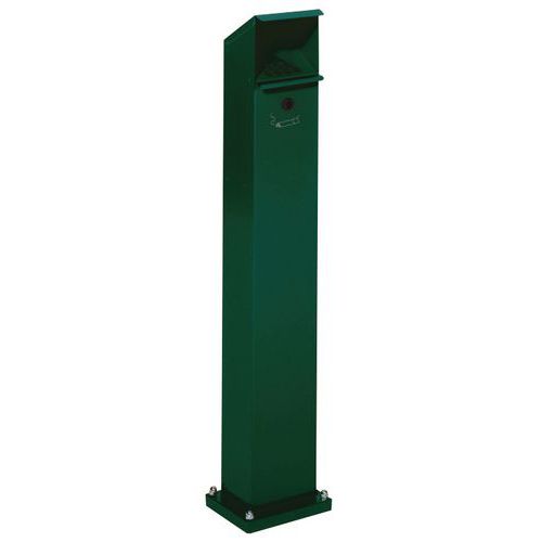 Cendrier Sur Pied Acier - 2l - Vert Mousse