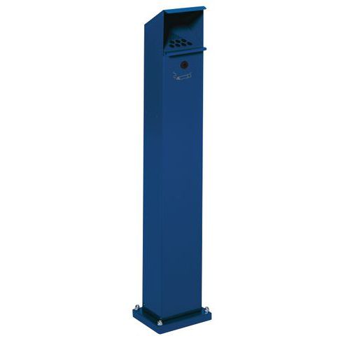 Cendrier Sur Pied Acier - 2l - Bleu