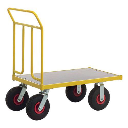 Chariot Plateforme Tw 1000 Force 400 Kg Roue Pneumatique