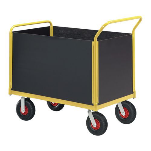 Chariot Plateforme 4 Cotés Tw Hws 750 Force 400 Kg Roue Pneumatique