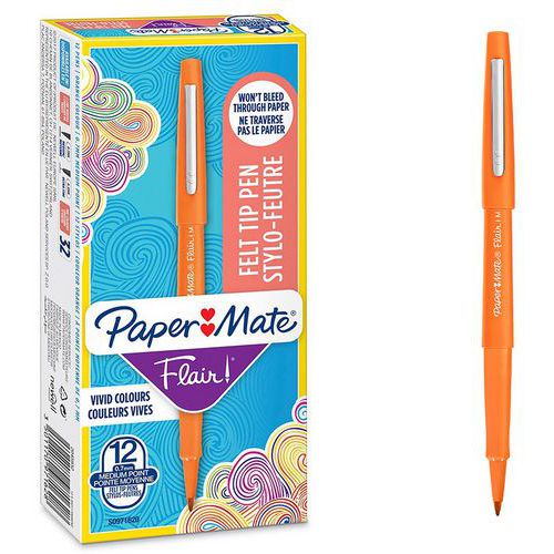 Boîte De 12 Stylos Feutre Flair® - Orange - Paper Mate®