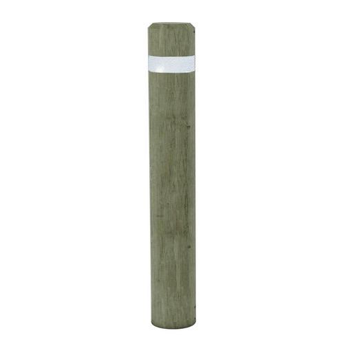 Borne Ronde Fixe Rétroréfléchissante En Pin Traité - Hauteur 100 Cm