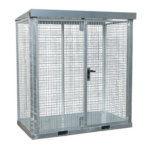 Conteneur de bouteille de gaz sur 3 rangées de 3 bouteilles Conteneur de bouteille de gaz sur 3 rangées de 3 bouteilles