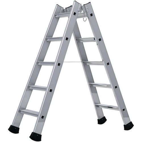 Echelle Double Évasée Alu 2x5 Échelons