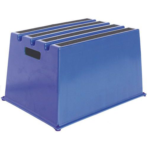 Marchepied Antidérapant - 1 Marche - Bleu - Manutan