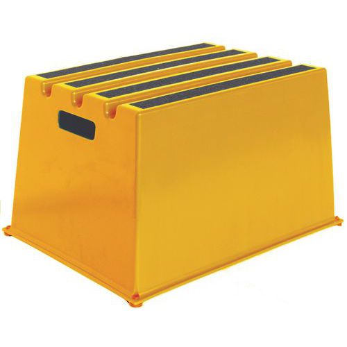 Marchepied Antidérapant - 1 Marche - Jaune - Manutan