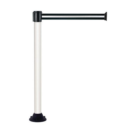 Poteau A Sangle Sur Socle Fixe Tube Alu Sangl E Noir/argent