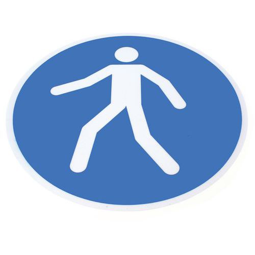 Pictogramme 430 Mm Bleu/blanc - Passage Piéton