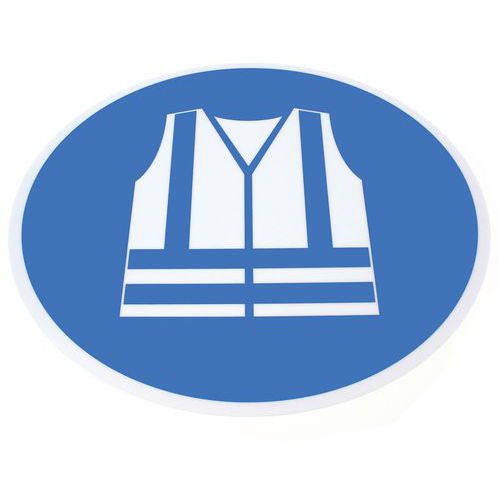 Pictogramme 430 Mm Bleu/blanc - Gilet Sécurité