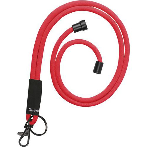 Cordon Rond Confort - Rouge - Avec Mousqueton