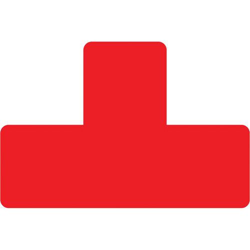 Symbole Marquage Au Sol Adhésif t - Rouge