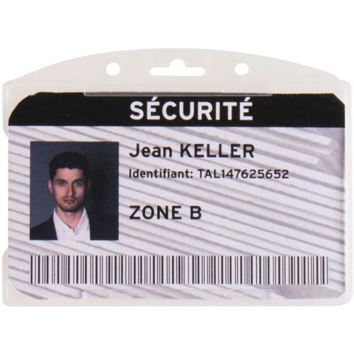 Porte-carte De Sécurité - Face Ouverte 1 Carte - Transparent