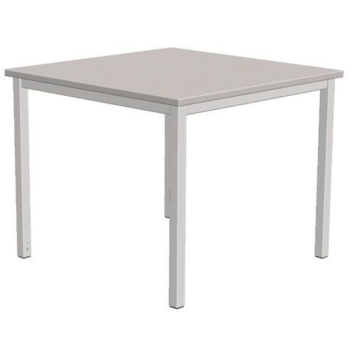 Robberechts - Bureau droit Combi-Classic 80x80 cm Gris Clair - Hauteur Réglable 66-82 cm - Métal - Classique