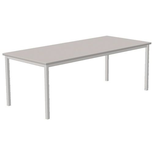 Robberechts - Bureau droit Combi-Classic 180x80cm Gris Clair - Plateau Mélaminé 22mm - Métal - Style Classique