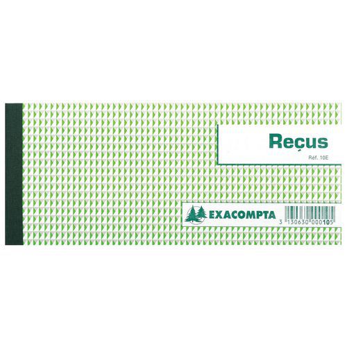 Carnet à Souche reçus 9/13cm 50 Feuillets