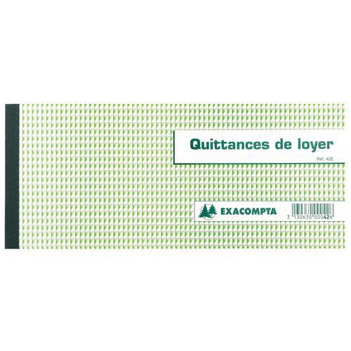 Carnet quittance De Loyers 101/165cm 50 Feuillets