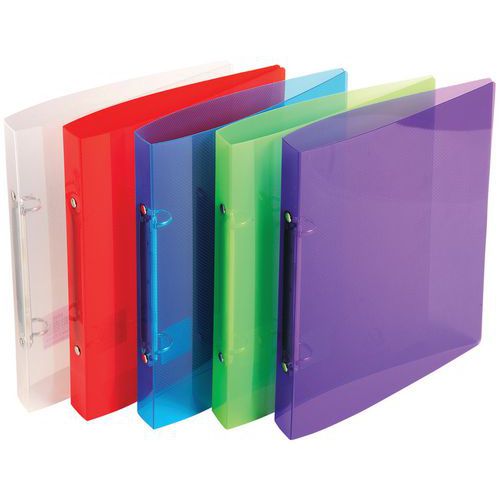 Set De 15 Classeurs Pp 2 Anneaux 15mm 17x22 Crystal Colours