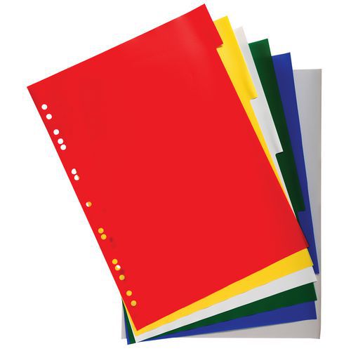 Set De 6 Intercalaires Polypropylène Souple A4