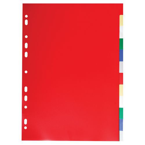 Set De 12 Intercalaires Polypropylène Souple A4