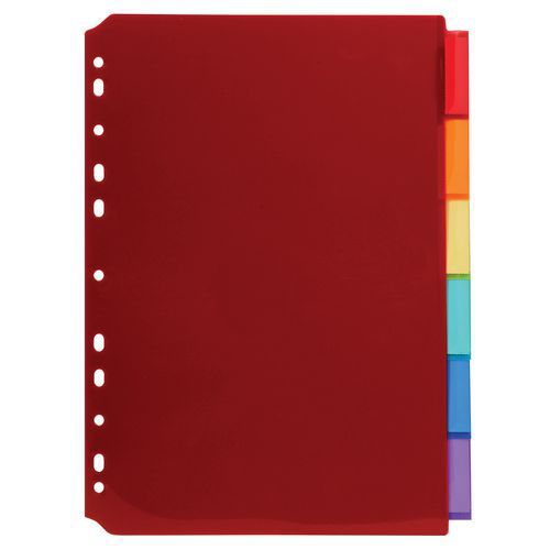 Set De 6 Intercalaires Pp Couleur Avec Porte Ã‰tiquette A4